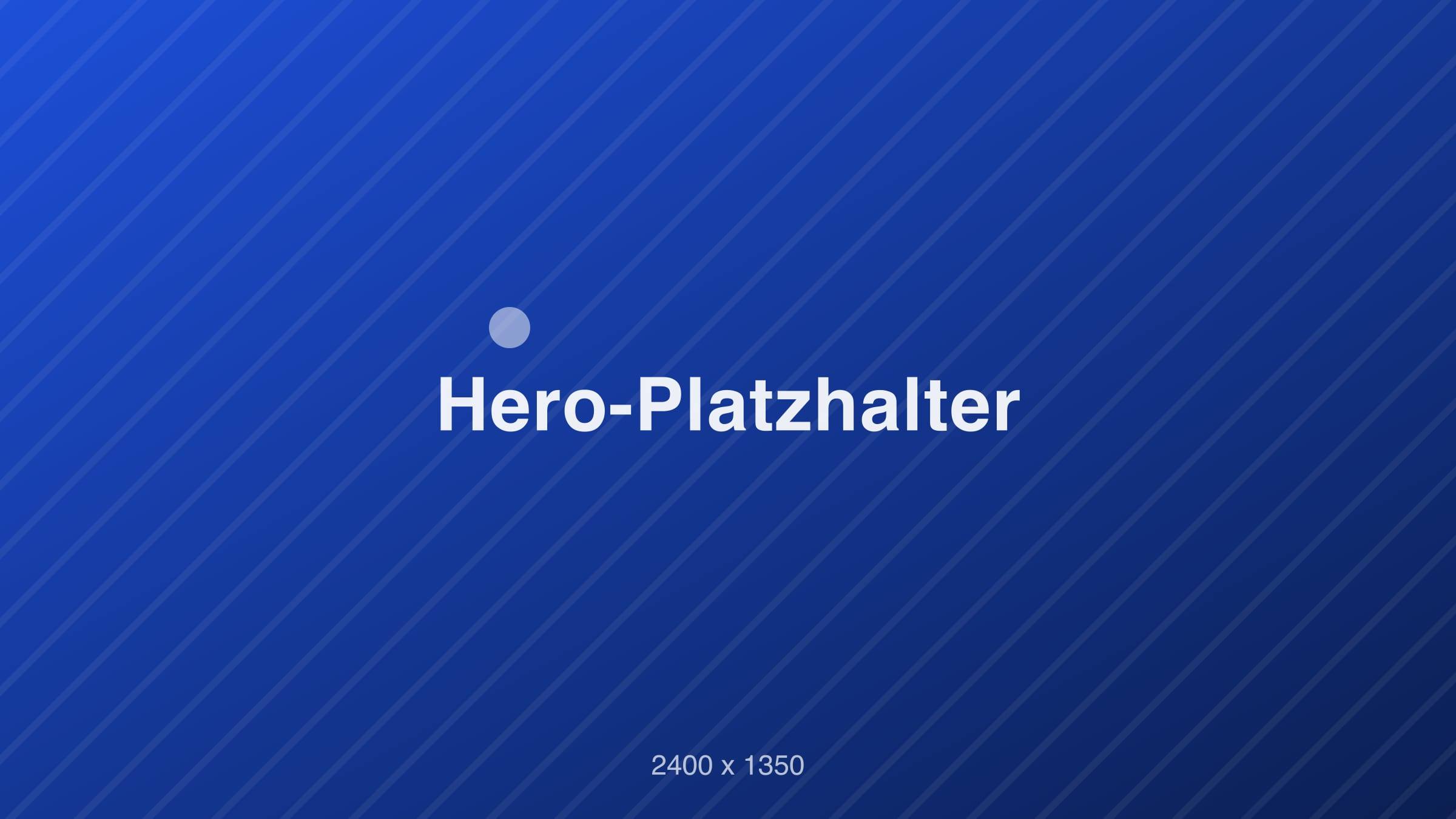 Platzhalterbild des Starters mit diagonalem Streifenmuster in der Markenfarbe.